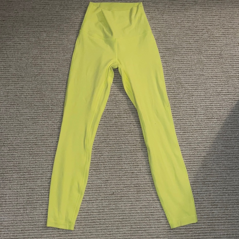 Lululemon Align Neon Yellow Leggings 25”